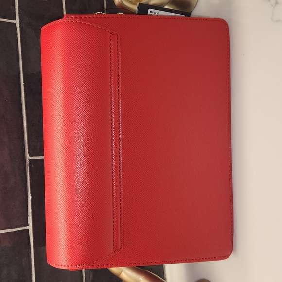 Badgley Mischka Red Shoulder Bag with Silver Chain - Picture 5 of 8